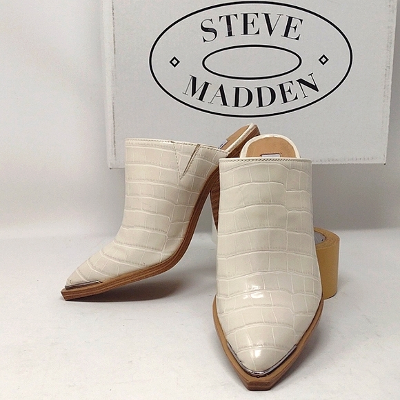 Steve Madden Womens Alanna Block Heel 